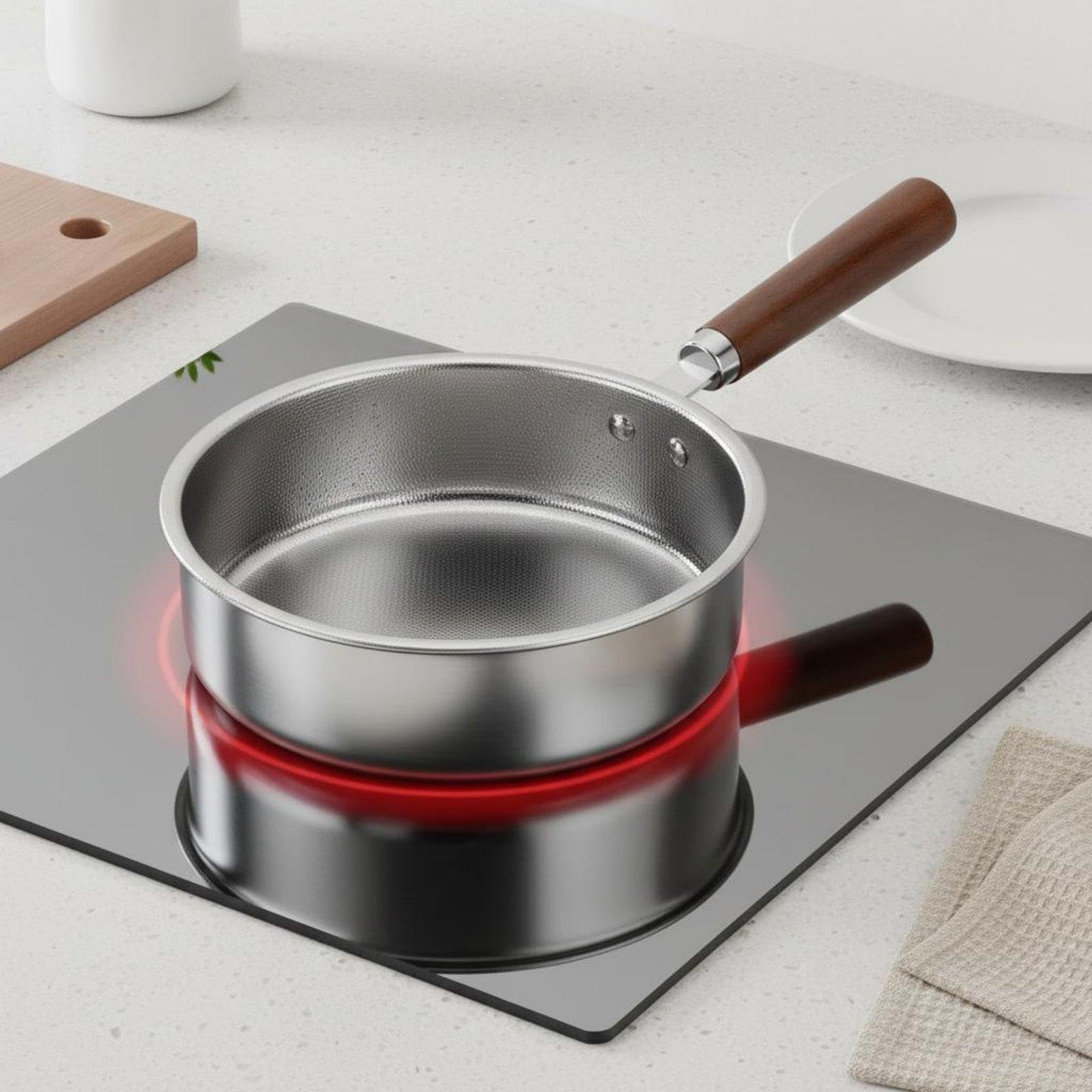 Buy LOOM TREE 304 Stainless Steel Frying Pan No Coating Nonstick